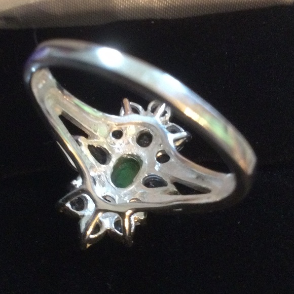 Genuine Fiery Opal & Aquamarine Ring - Picture 9 of 12